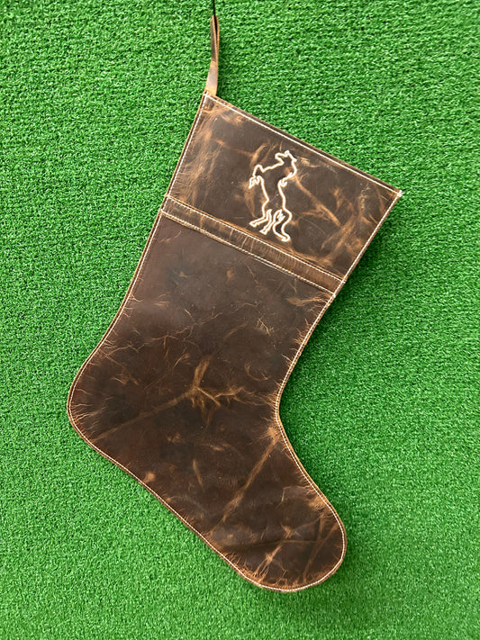 16”Tall 14” Wide All Leather Christmas Stocking