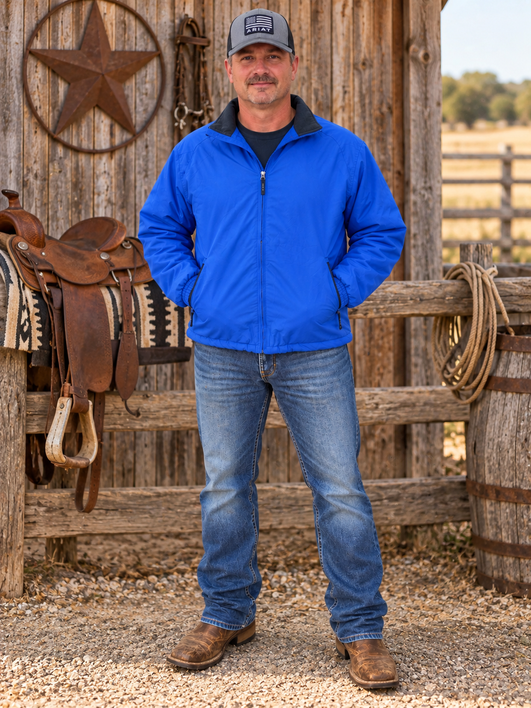 Nice fleece lined waterproof unisex jacket large