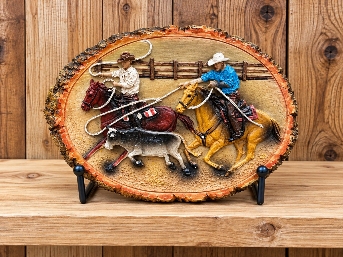 Team roper magnet 2.5”T x 3.5” W