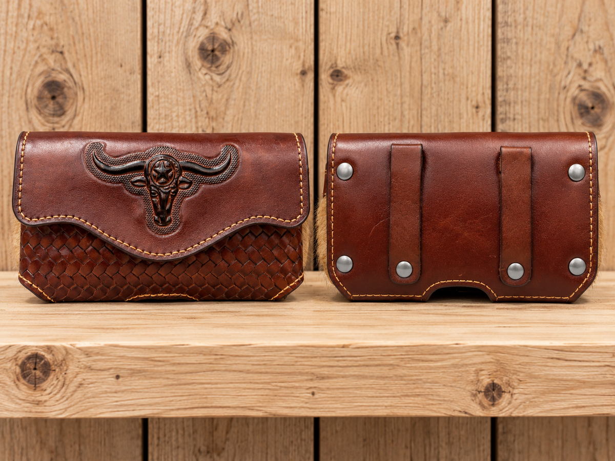 Leather cell phone case. 6”x 3.5”