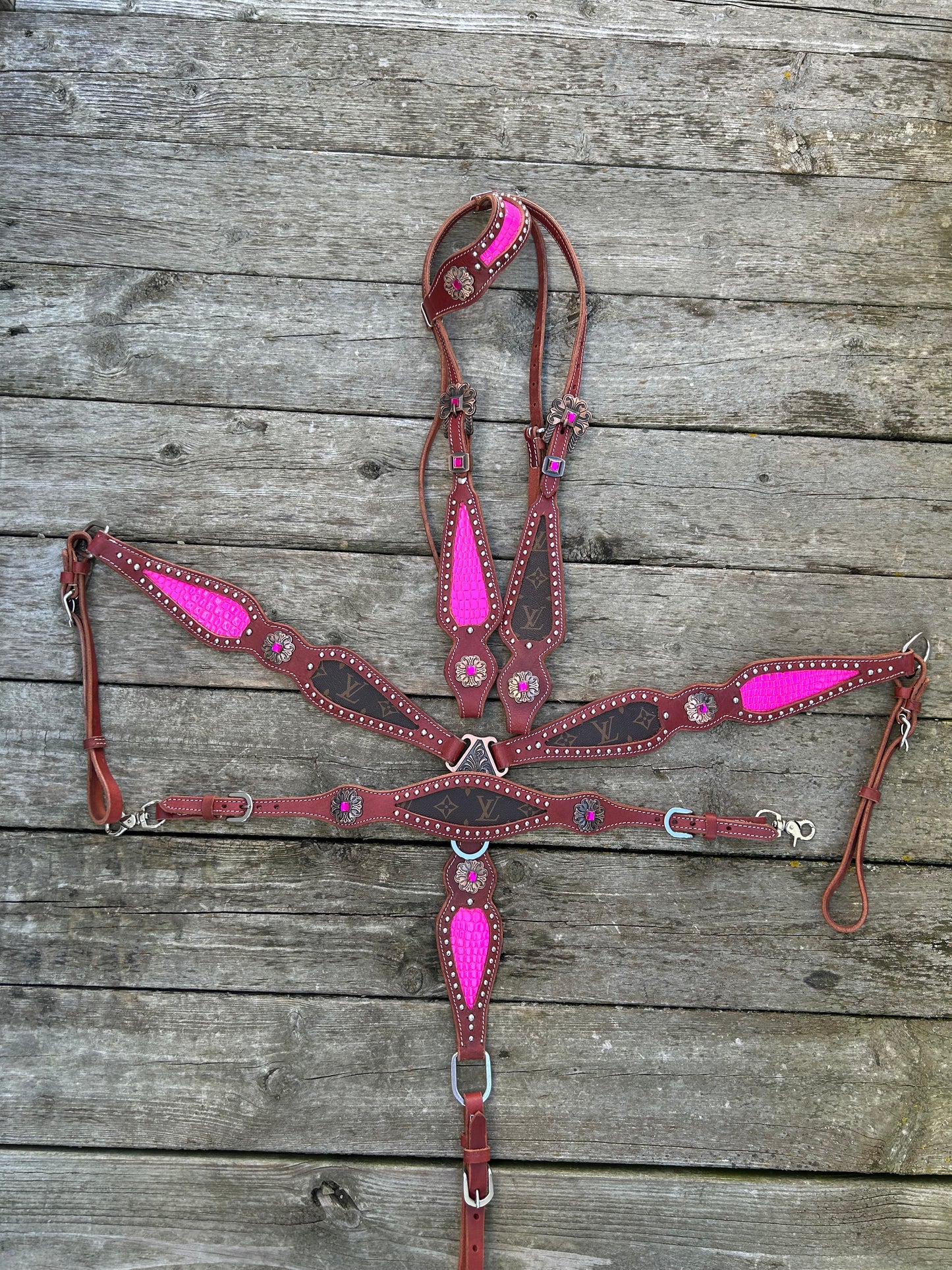 South Point latigo leather 3 piece set