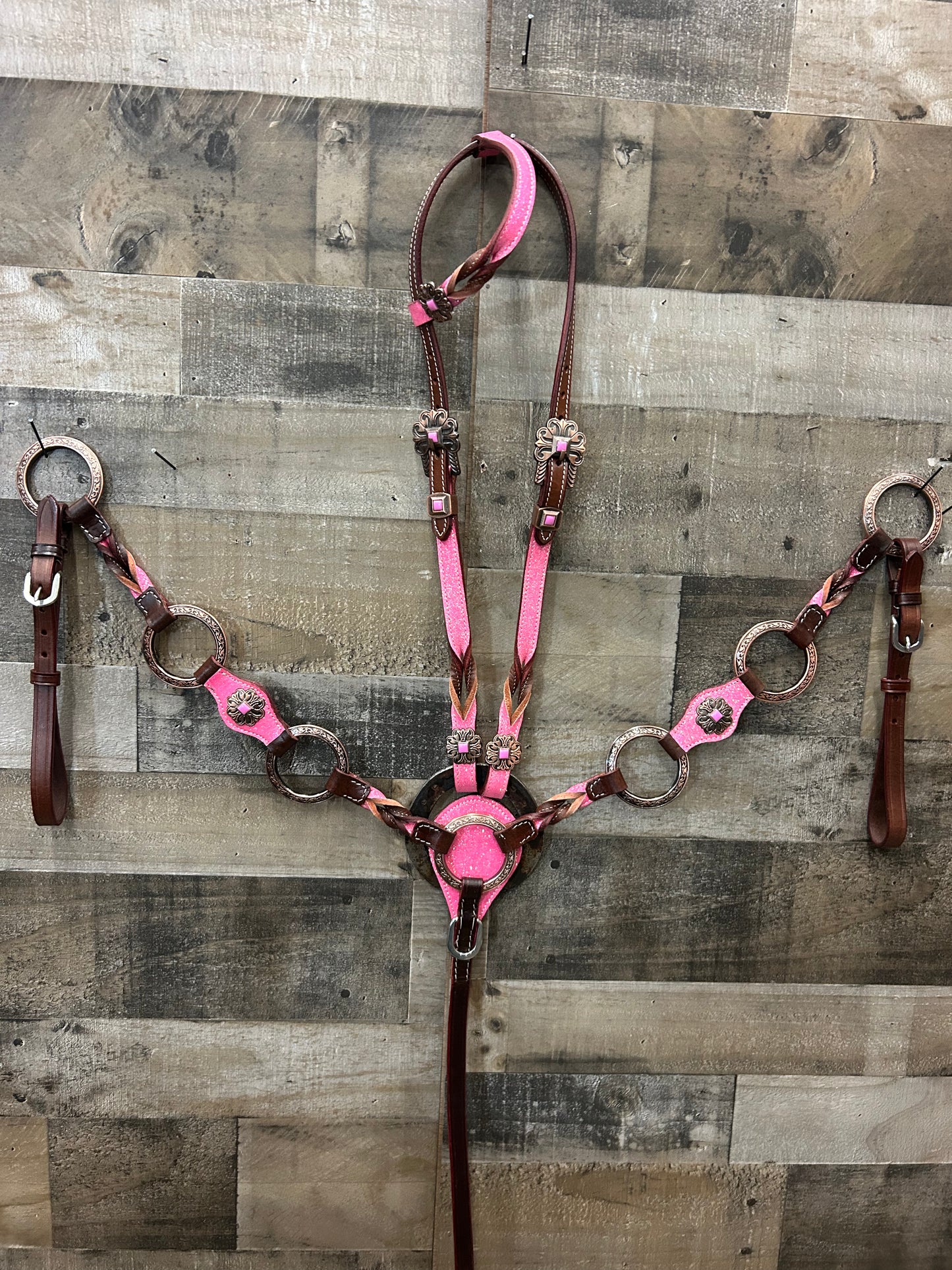 Ring Set Pink Glitter