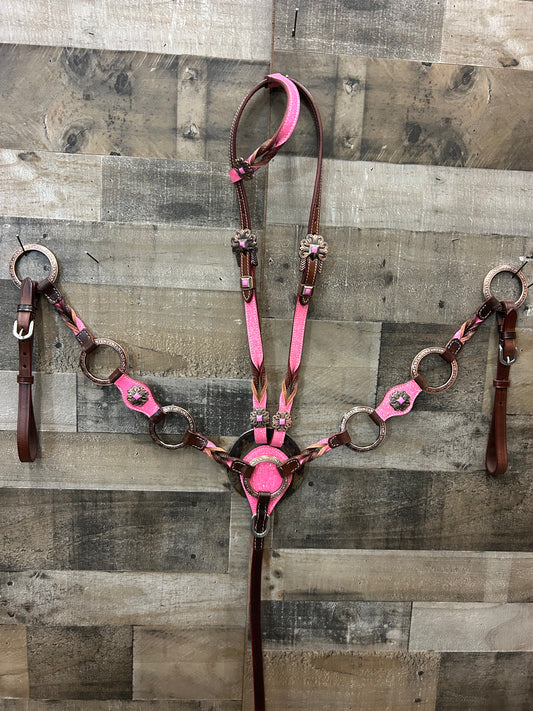 Ring Set Pink Glitter