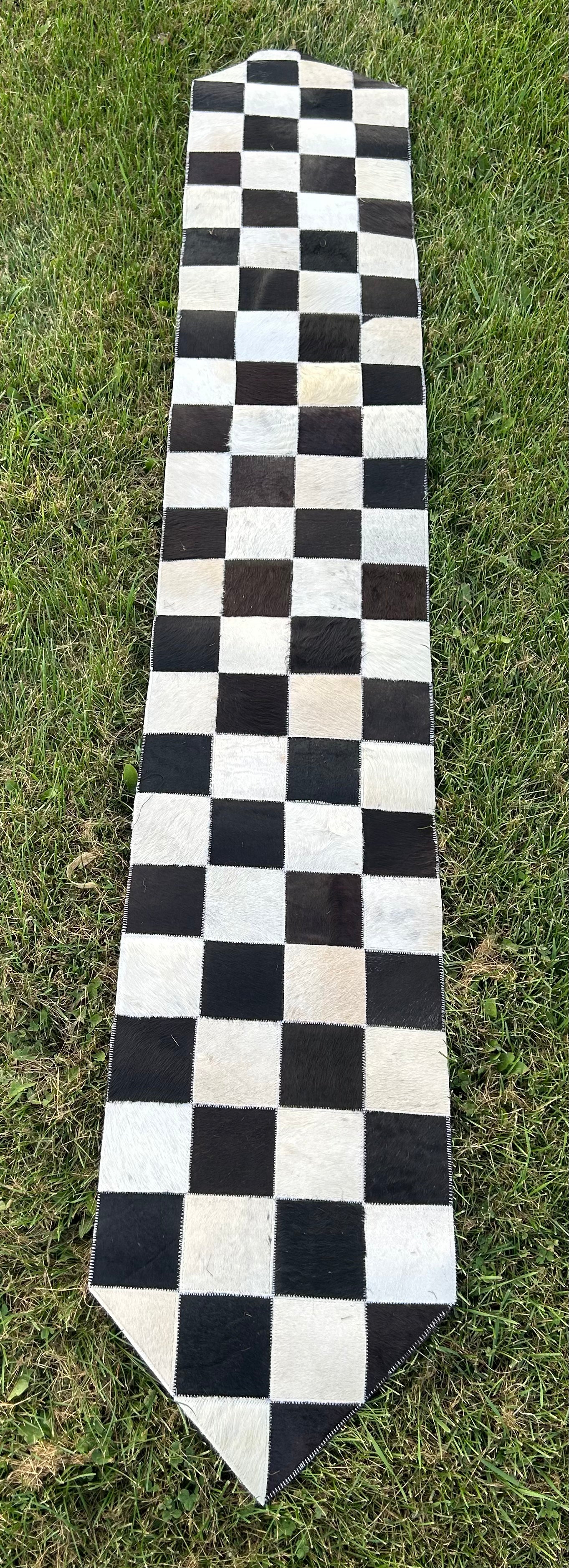Cowhide table runner 15” W 8’ L