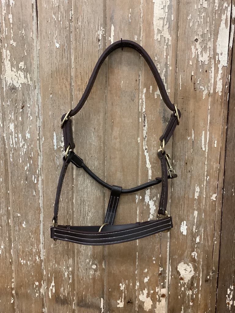 2 Ply, Triple Stitched Leather Halter Full Size