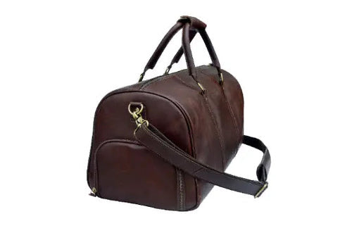 Leather Duffle Bag With Laptop Compartment