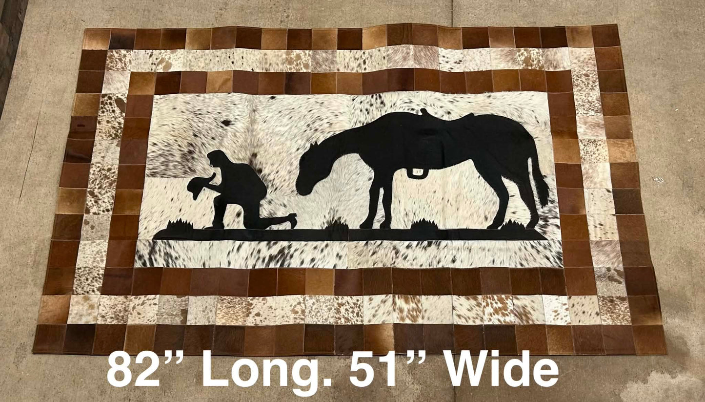 82" Long 51" Wide Cowhide Rug